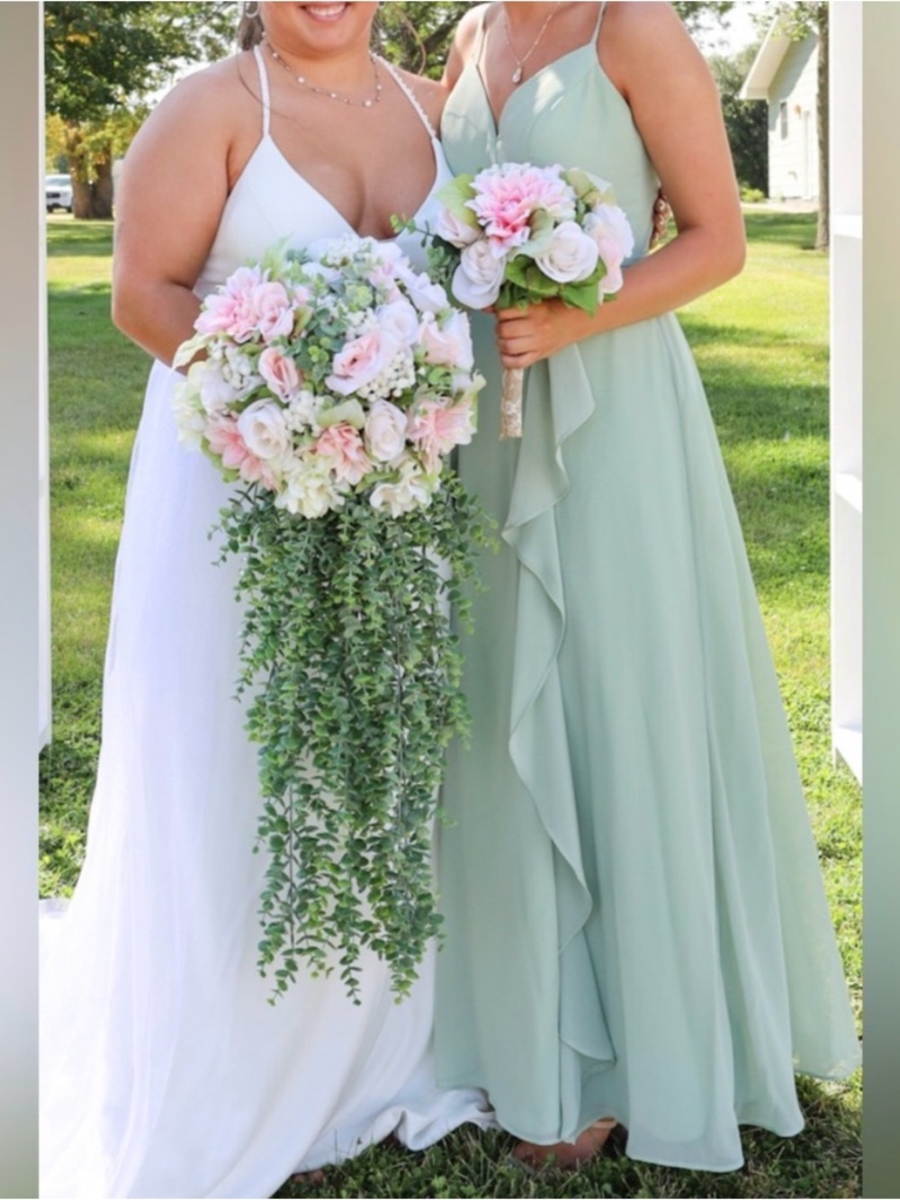 Azazie Dusty Sage Maxi Dress